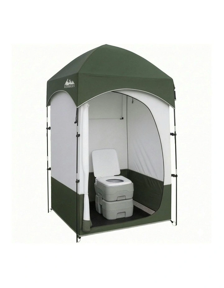 Portable Camping Toilet Shower Tent 20L in Green image 1