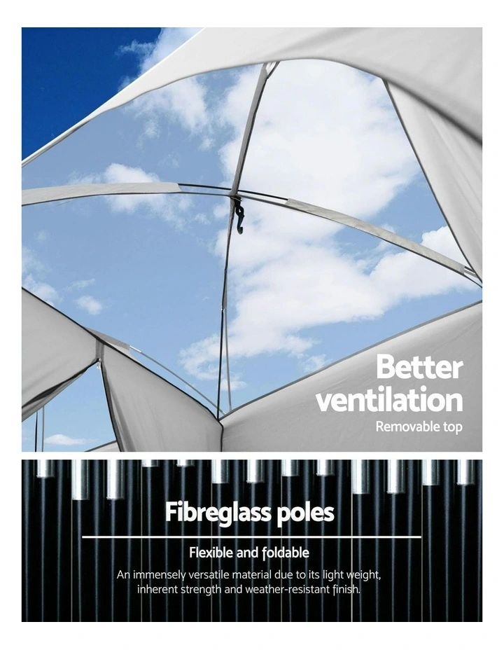 Portable Camping Toilet Shower Tent Set 22L in Green image 6