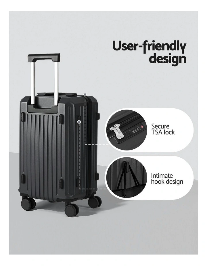 Trunk Luggage Suitcase in Black image 5
