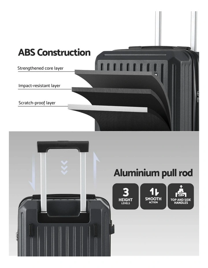 Trunk Luggage Suitcase in Black image 7