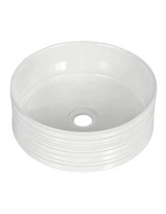 Vessel Ceramic Round Vanity Sink 36cm in White