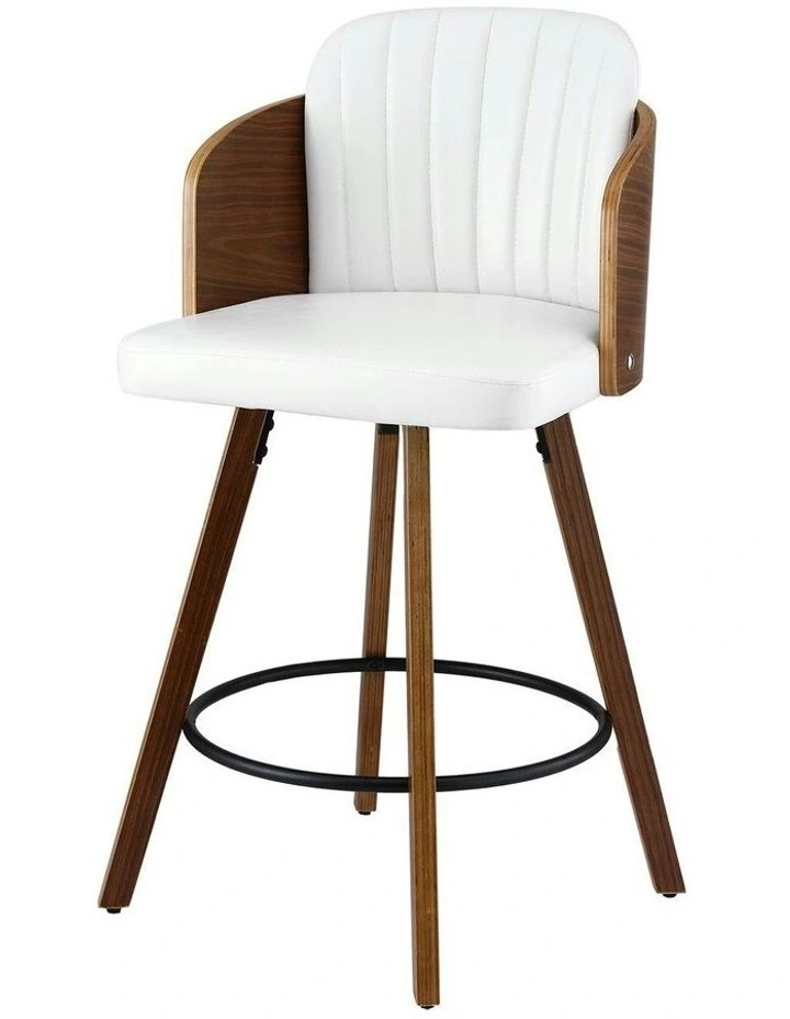 Wooden Swivel Bar Stools 58cm in Multi image 1