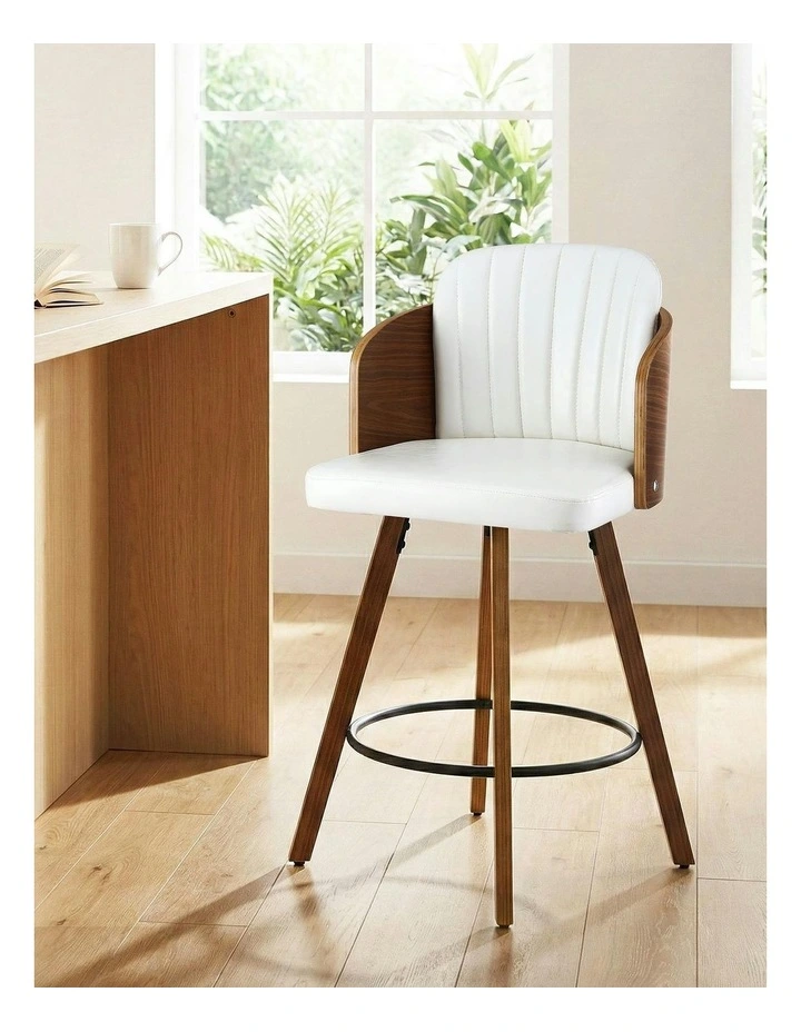 Wooden Swivel Bar Stools 58cm in Multi image 3