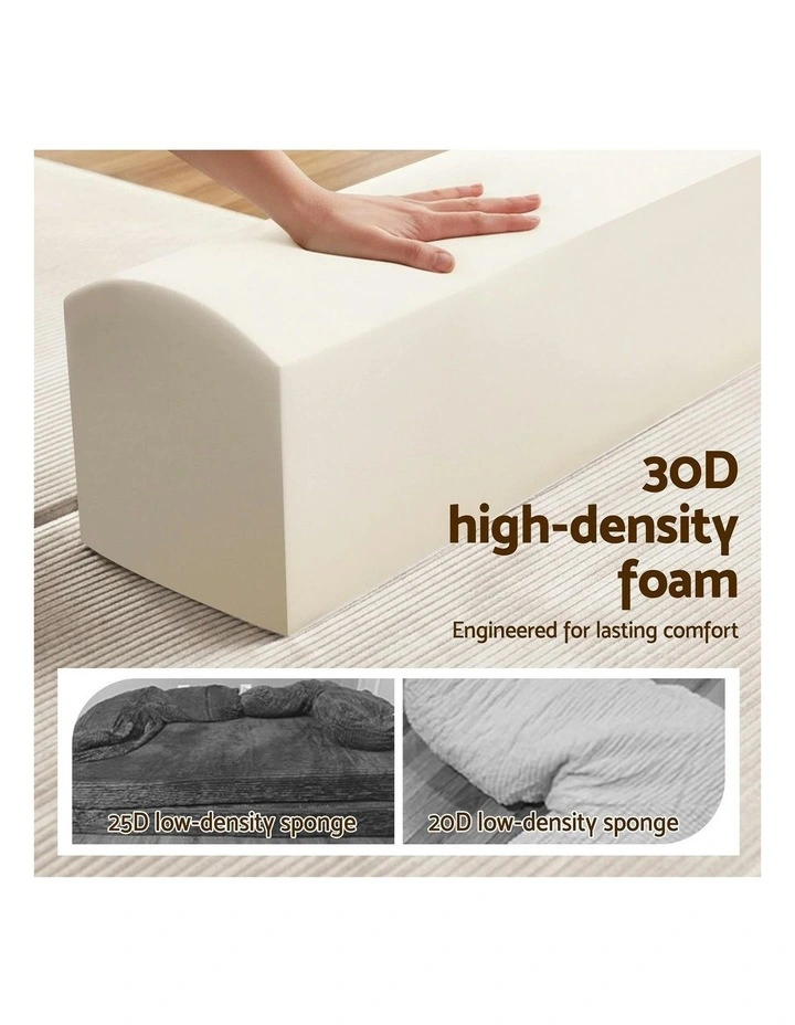 Convertible Folding Boneless Sofa in Beige image 7