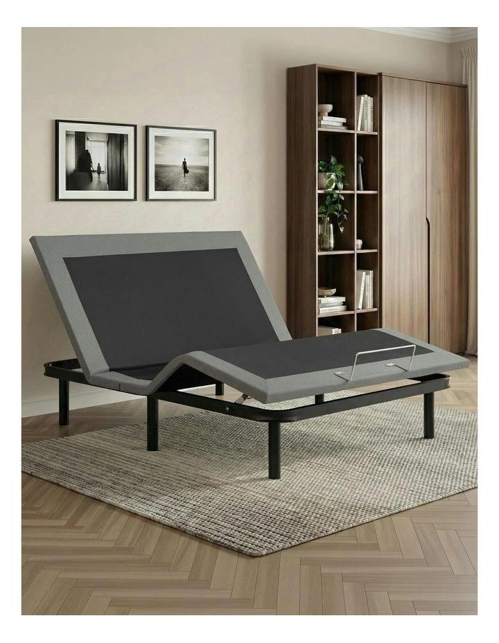 Electric Bed Base Wireless Adjustable Bed Frame Queen Size in Black image 3
