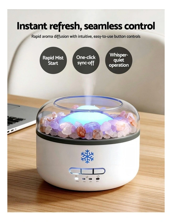 Aroma Diffuser Ultrasonic Humidifier Purifier Salt Lamp 150ml image 5