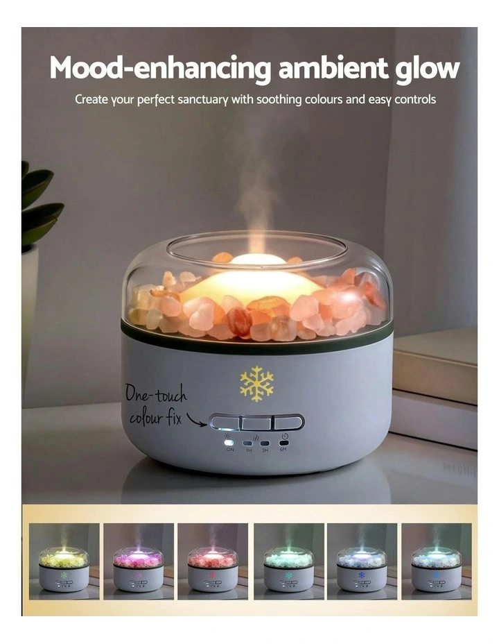 Aroma Diffuser Ultrasonic Humidifier Purifier Salt Lamp 150ml image 6
