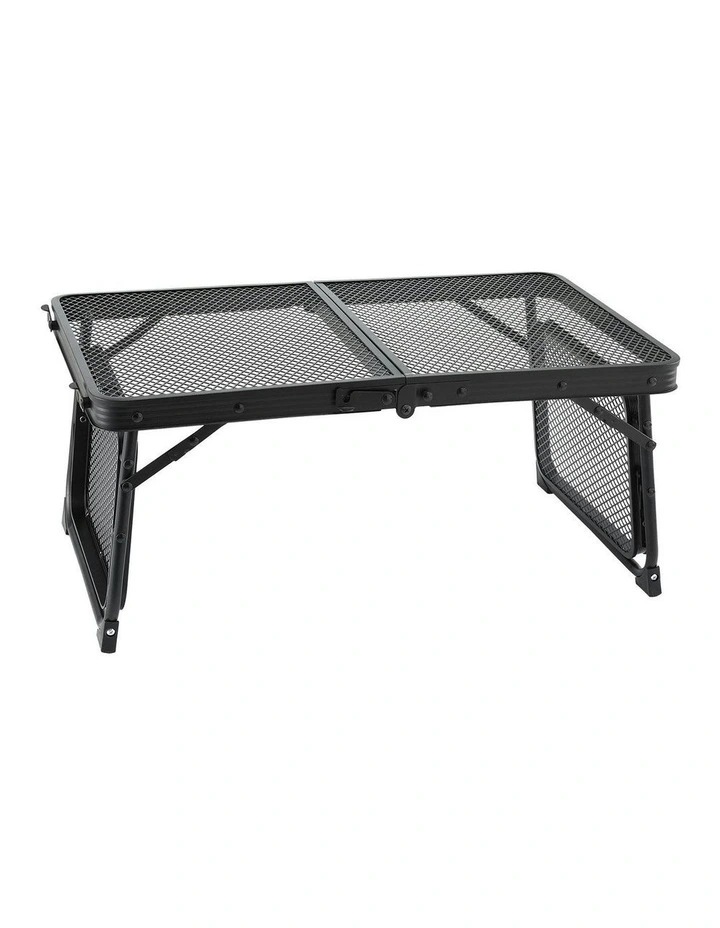 Camping Table With Mesh Desktop in Black image 2