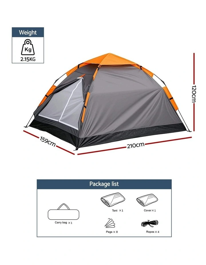 2 Person Instant Pop Up Camping in Multi image 4
