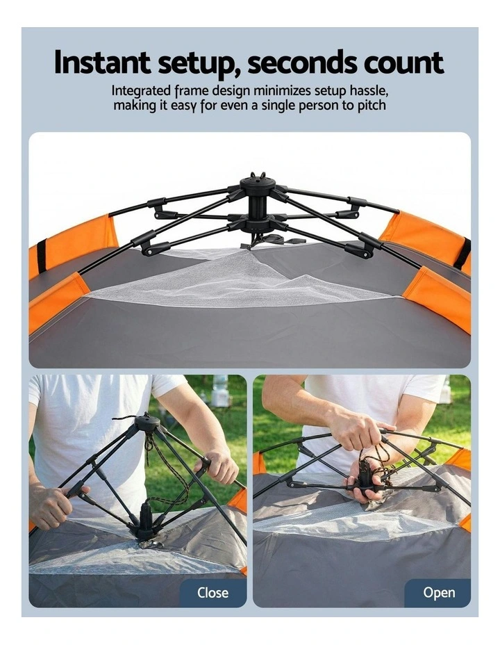2 Person Instant Pop Up Camping in Multi image 6