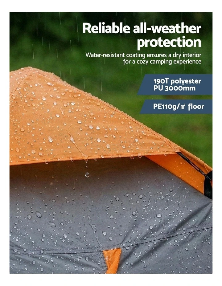 2 Person Instant Pop Up Camping in Multi image 7