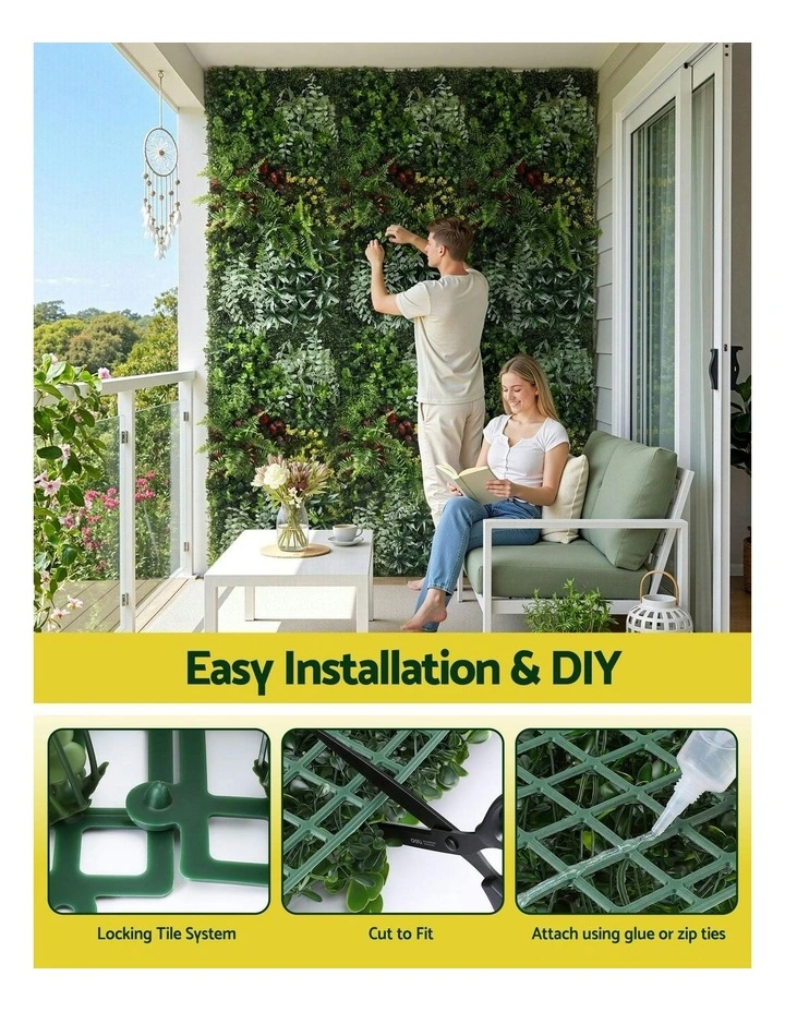 Artificial Plant Wall Panels 50X100cm in Green image 5