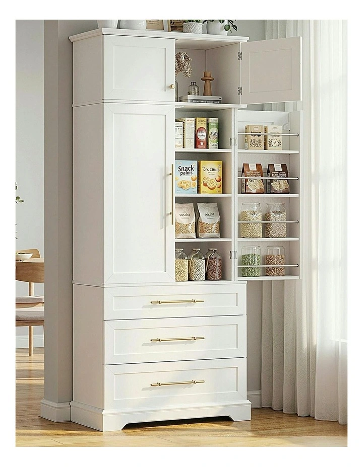 Buffet Sideboard Pantryt Cabinet in White image 3