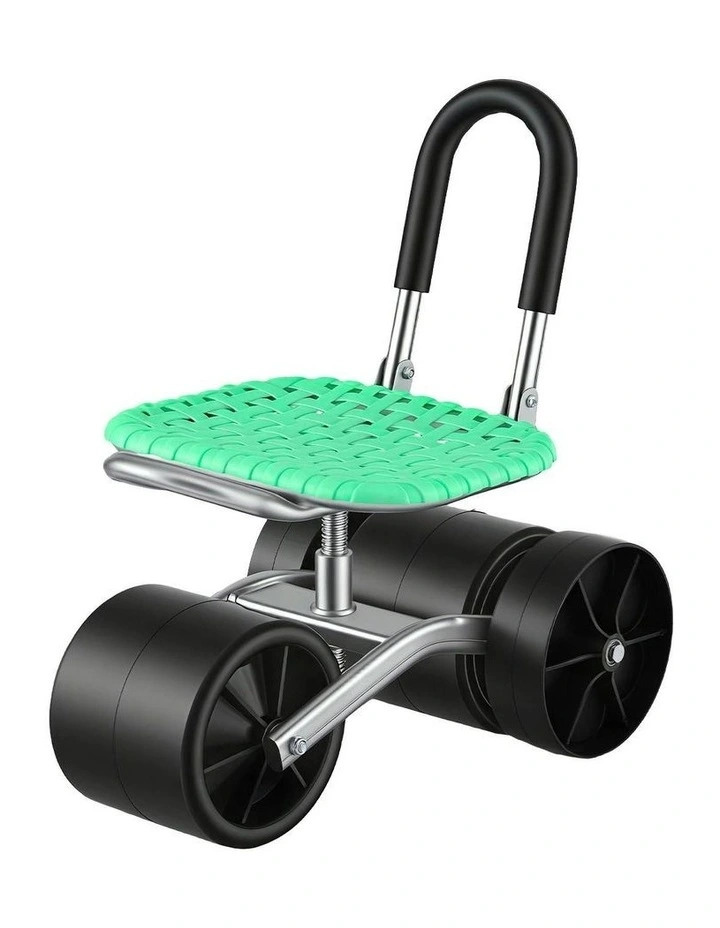 Gardening Rolling Work Seat with Wheels in Green image 1