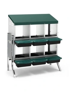 6 Holes Chicken Nesting Box in Green