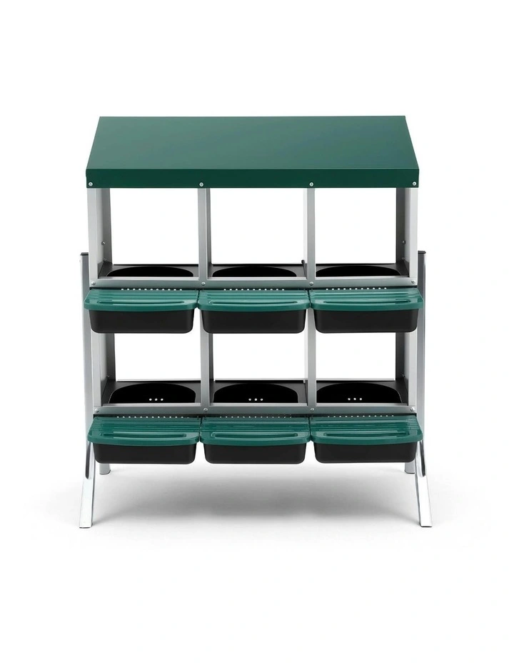 6 Holes Chicken Nesting Box in Green image 2