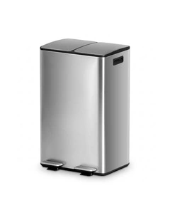 Pedal Bins 60L in Silver