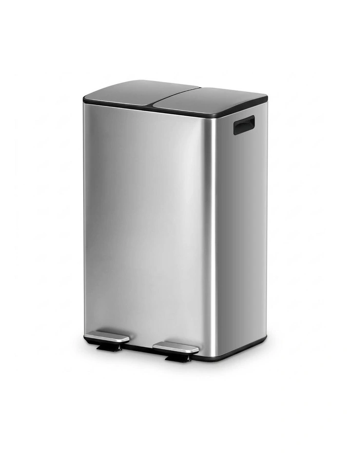 Pedal Bins 60L in Silver image 1