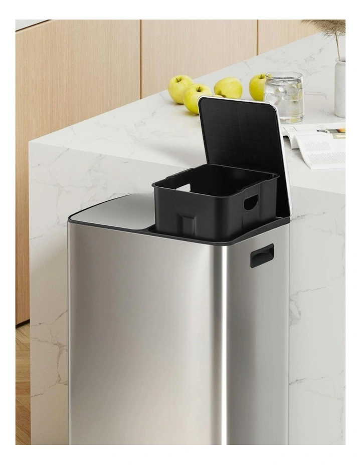 Pedal Bins 60L in Silver image 5