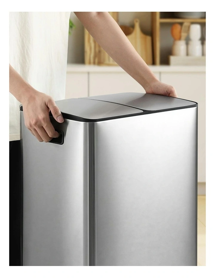 Pedal Bins 60L in Silver image 6