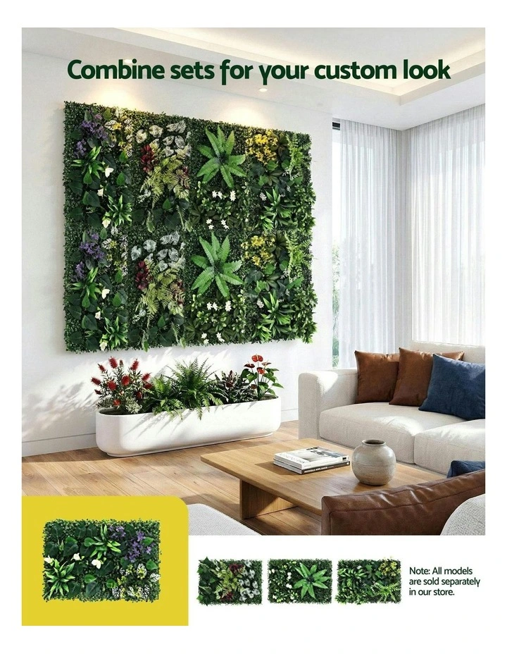 Artificial Plant Wall Panels 40x60cm 4 Pieces in Green image 6