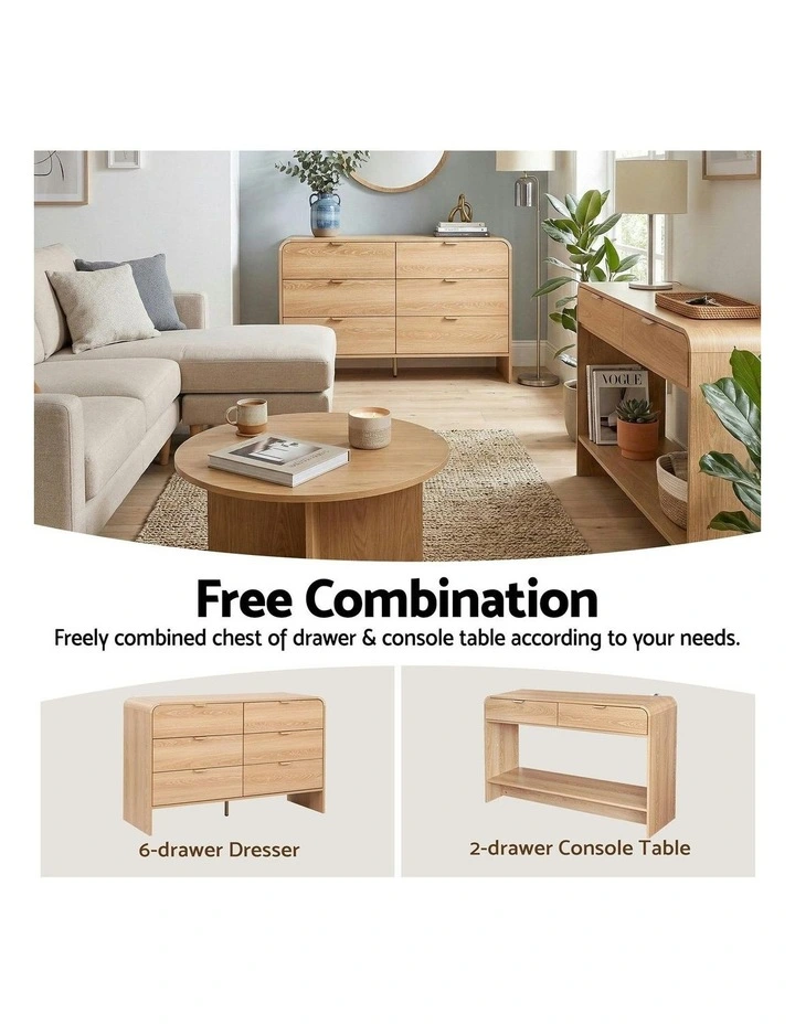 6 Chest of Drawers Dresser Cabinet in Pine image 7