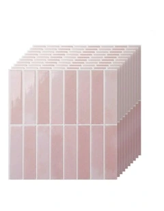 3D Peel and Stick Wall Tiles 10 Sheets in Pink