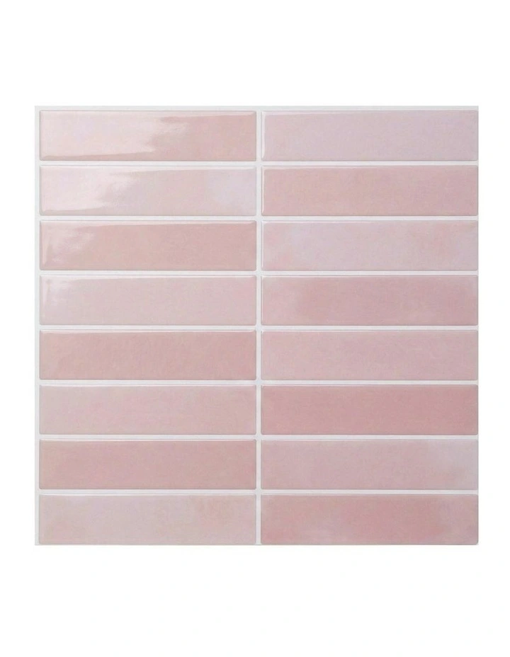 3D Peel and Stick Wall Tiles 10 Sheets in Pink image 2