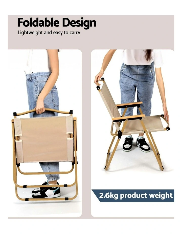 Camping Table Chair Set 7 Piece in White image 7