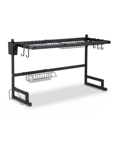 Dish Drying Rack for Kitchen Storage in Black
