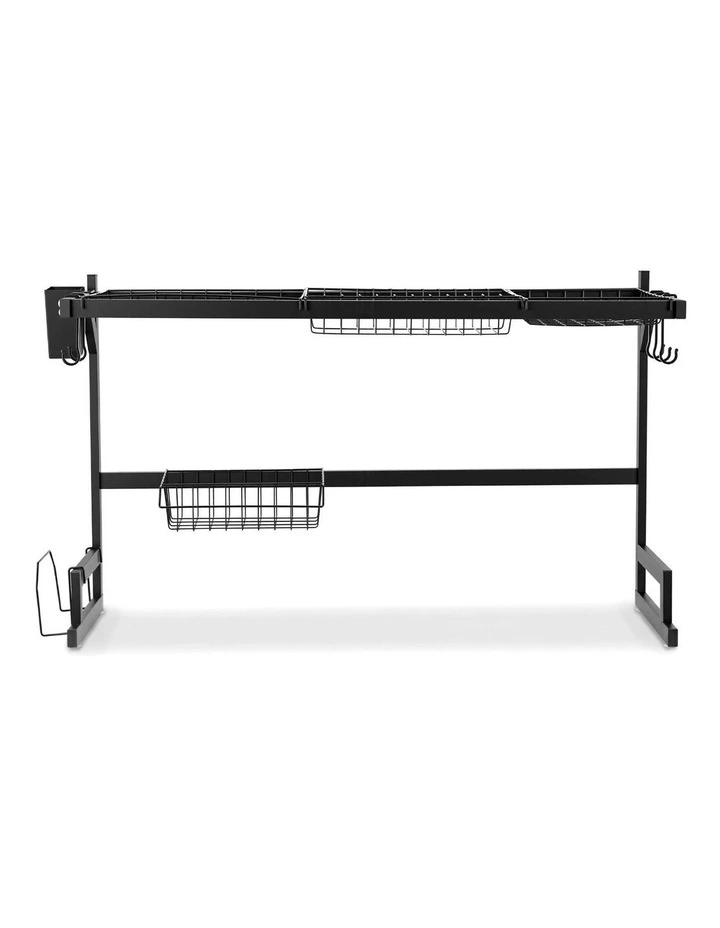 Dish Drying Rack for Kitchen Storage in Black image 2