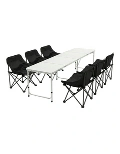 Camping Table Chair Set 7 Pieces in Multi