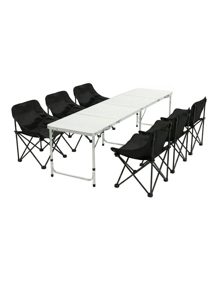 Camping Table Chair Set 7 Pieces in Multi image 1