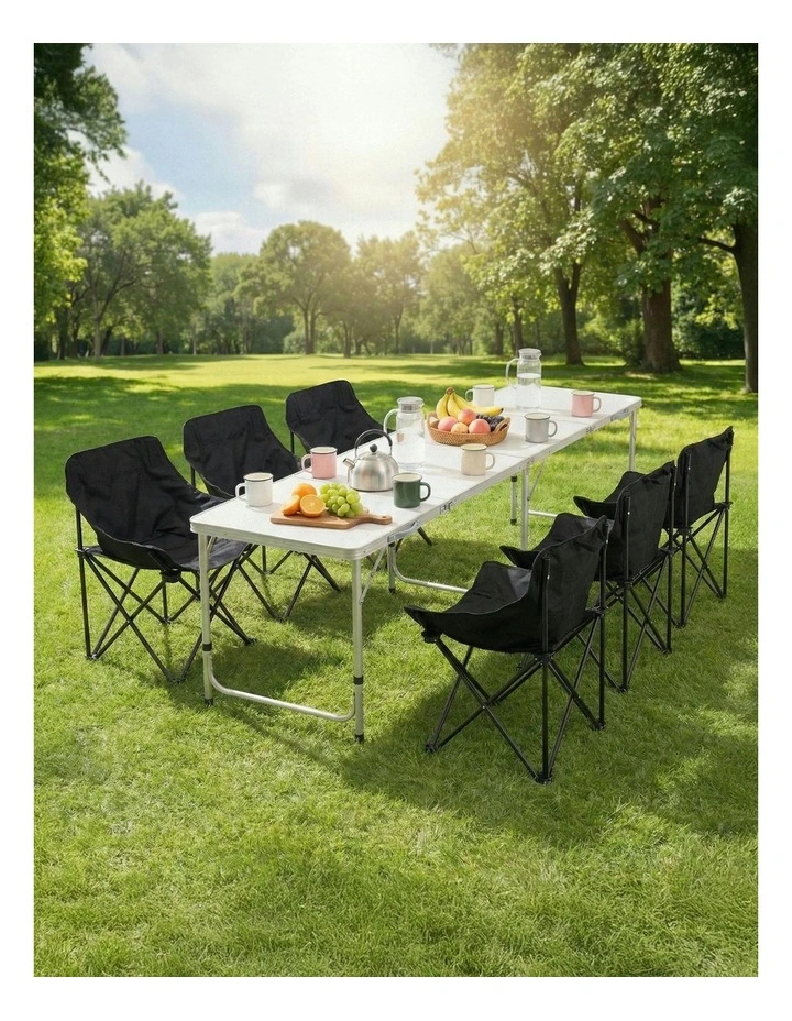 Camping Table Chair Set 7 Pieces in Multi image 3