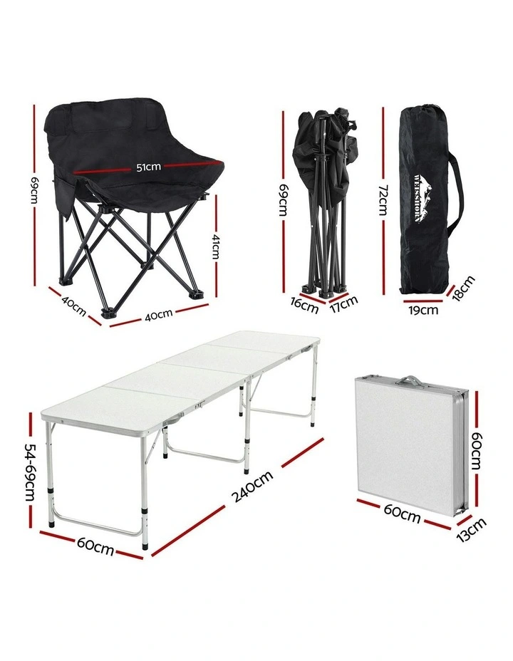 Camping Table Chair Set 7 Pieces in Multi image 4