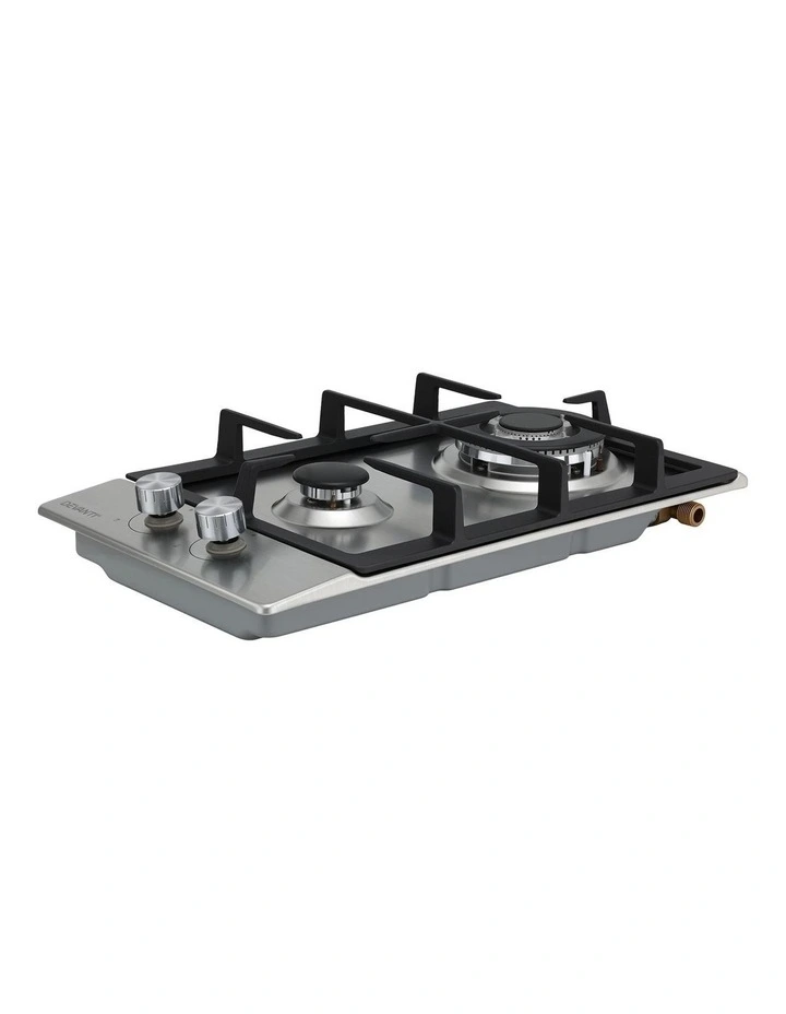 Gas Cooktop 2 Burner 30cm in Silver image 4