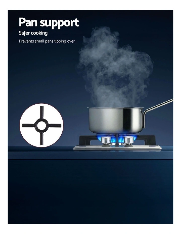 Gas Cooktop 2 Burner 30cm in Silver image 7