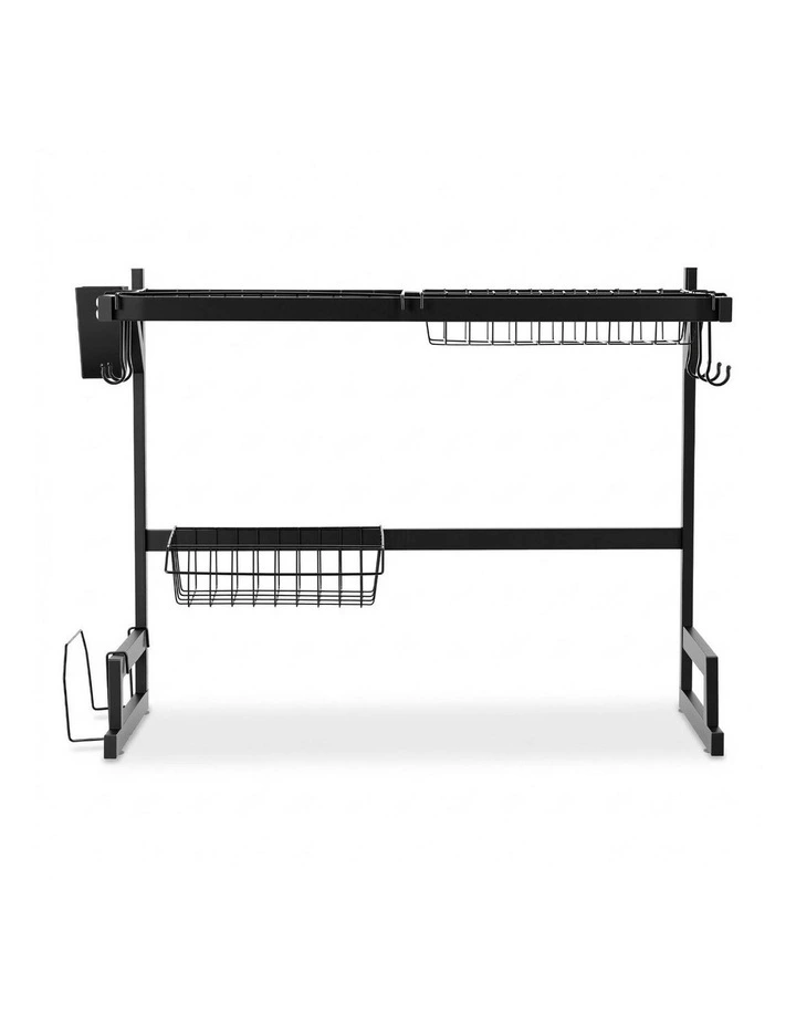 Dish Drying Rack for Kitchen Storage in Black image 2