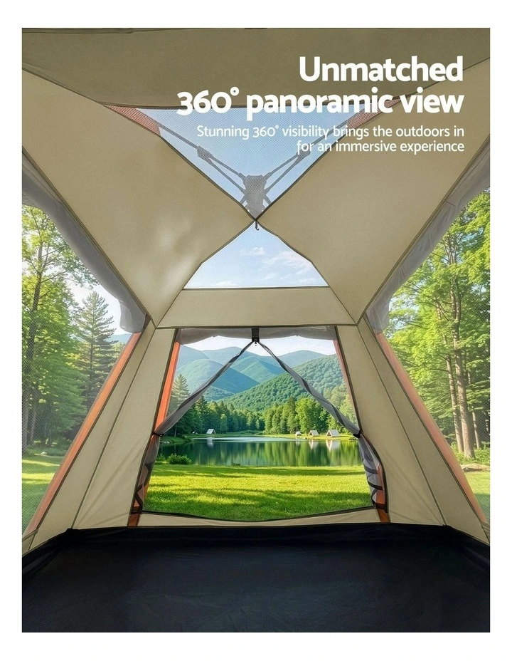 3-4 Person Pop Up Camping Tent in Multi image 6