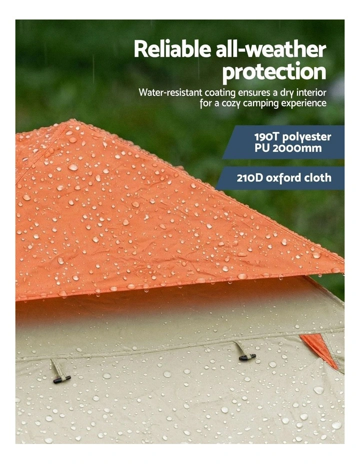 3-4 Person Pop Up Camping Tent in Multi image 7