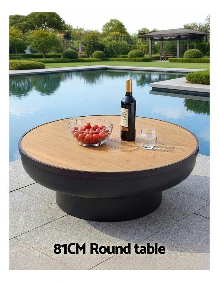 Fire Pit Table With Lid in Black image 6