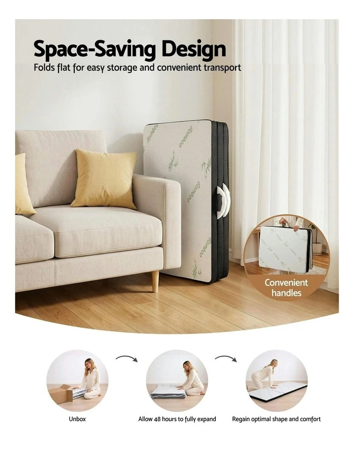 Folding Single Foldable Mattress 5cm in White image 7