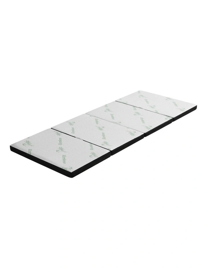 4-Fold Folding Mattress 5cm in White image 2