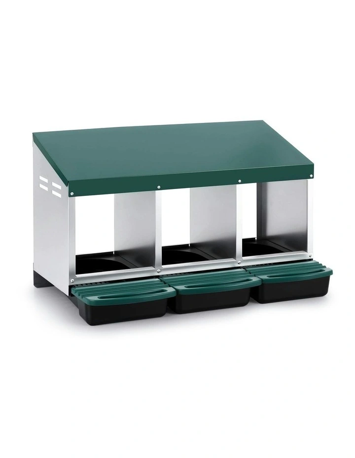 3 Holes Roll Away Nesting Box in Green image 1