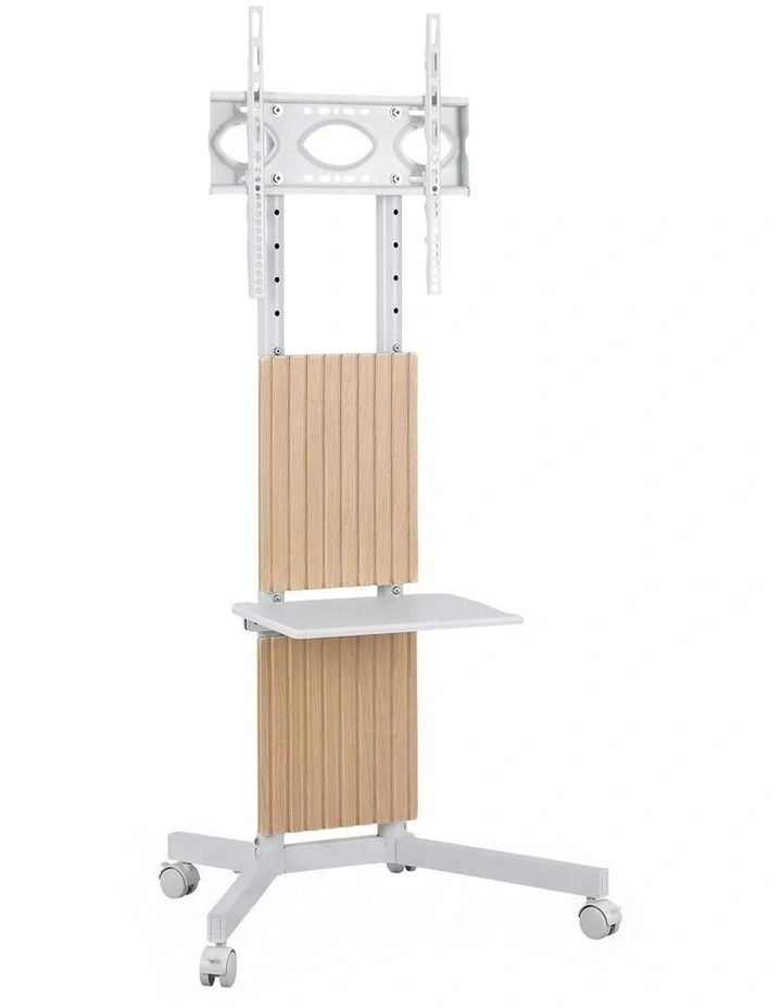 Mobile TV Floor Stand for 32-65" in White image 1