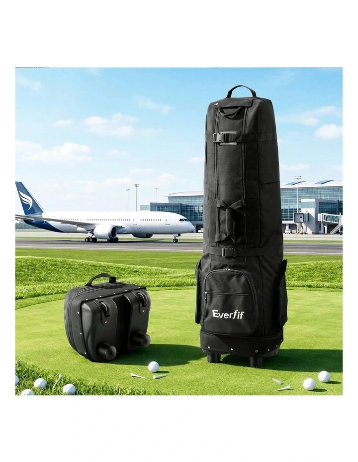 Golf Travel Bag Flight Cover in Black image 3
