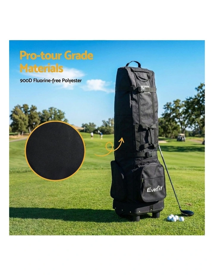 Golf Travel Bag Flight Cover in Black image 6