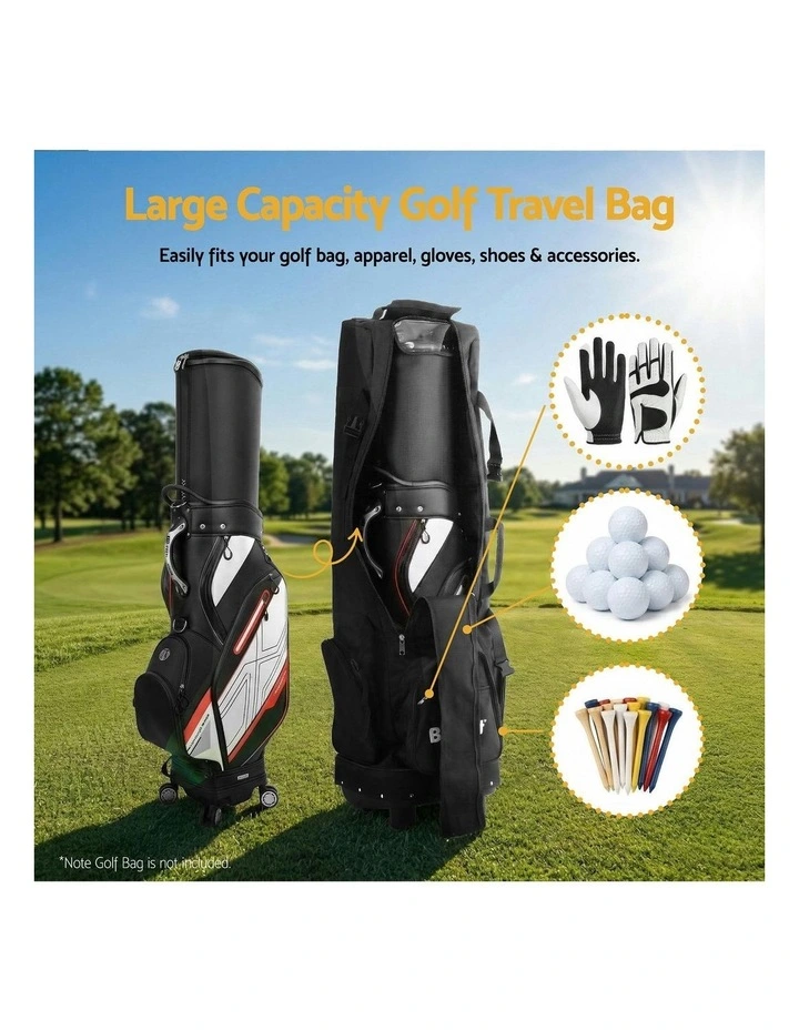 Golf Travel Bag Flight Cover in Black image 7