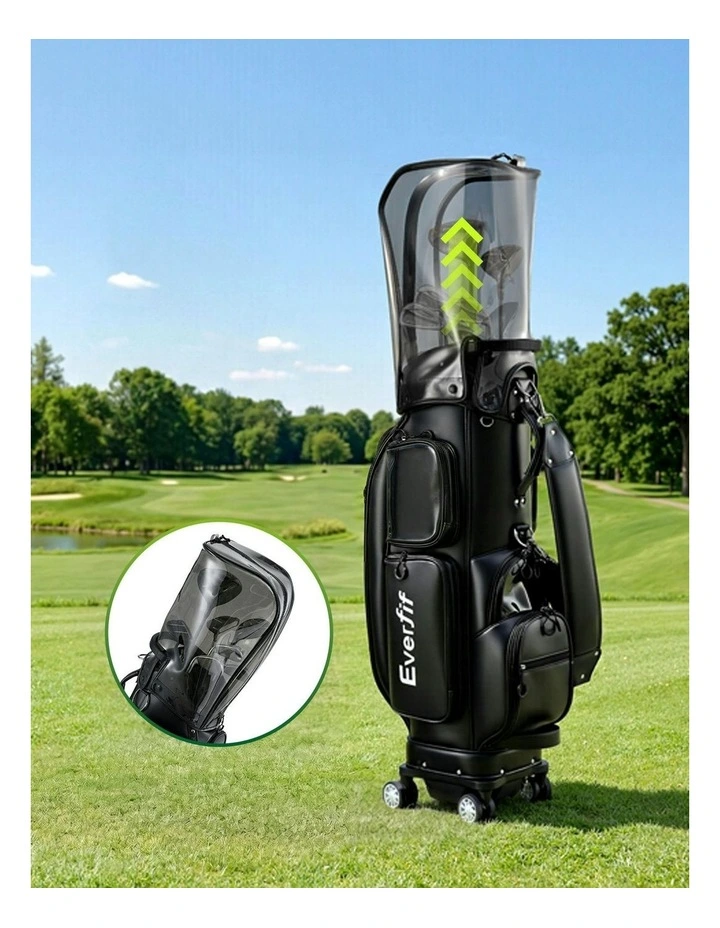 Rolling Golf Cart Bag in Black image 5