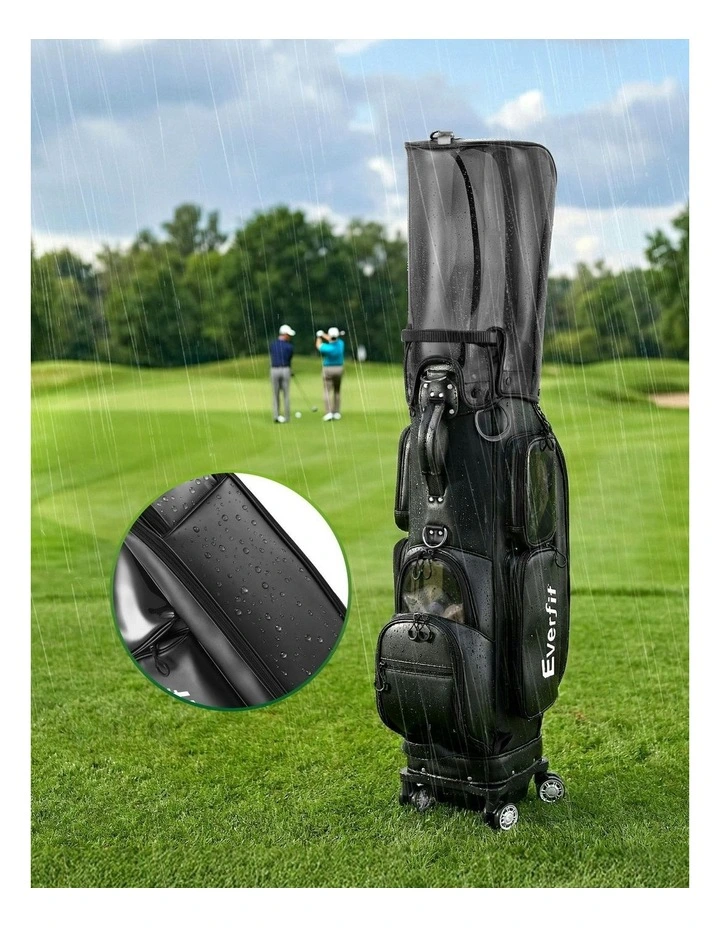 Rolling Golf Cart Bag in Black image 7